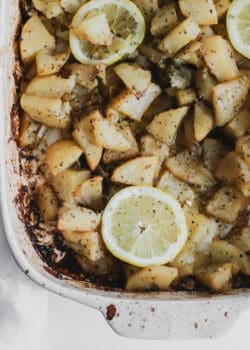 whole30 greek lemon potatoes