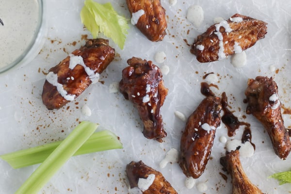 whole30 teriyaki chicken wings in the air fryer