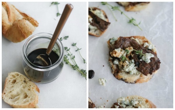 Blue Cheese Steak Crostini