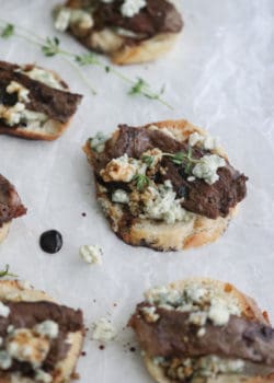 Blue Cheese Steak Crostini