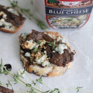 Blue Cheese Steak Crostini