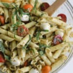 caprese pesto pasta salad [gluten free]