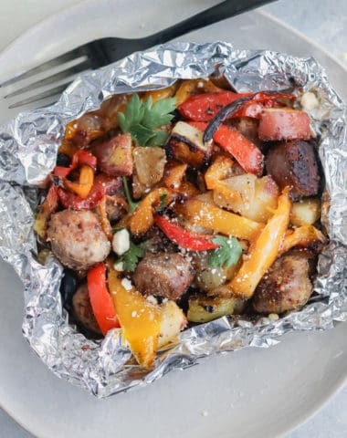 Italian Sausage and Pepper Foil Packets on the Grill