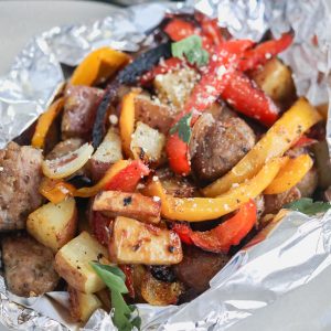Italian Sausage and Pepper Foil Packets on the Grill