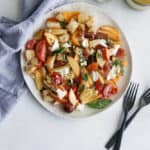 peach panzanella salad