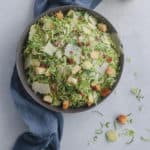 shredded brussels caesar salad