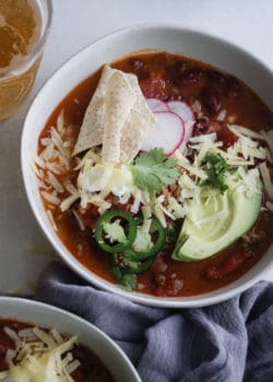 ground beef and beer chili