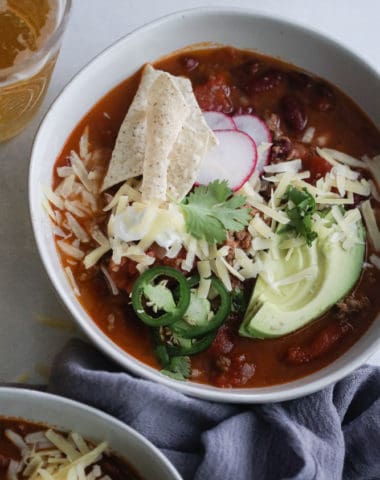 ground beef and beer chili