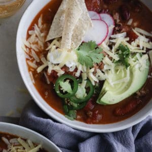 ground beef and beer chili