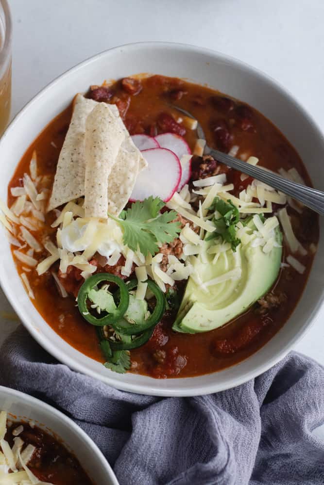 ground beef and beer chili