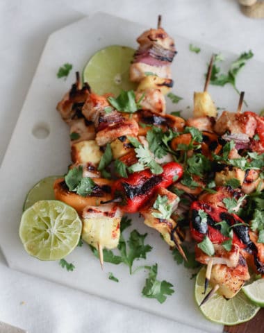 grilled bbq chicken kebabs