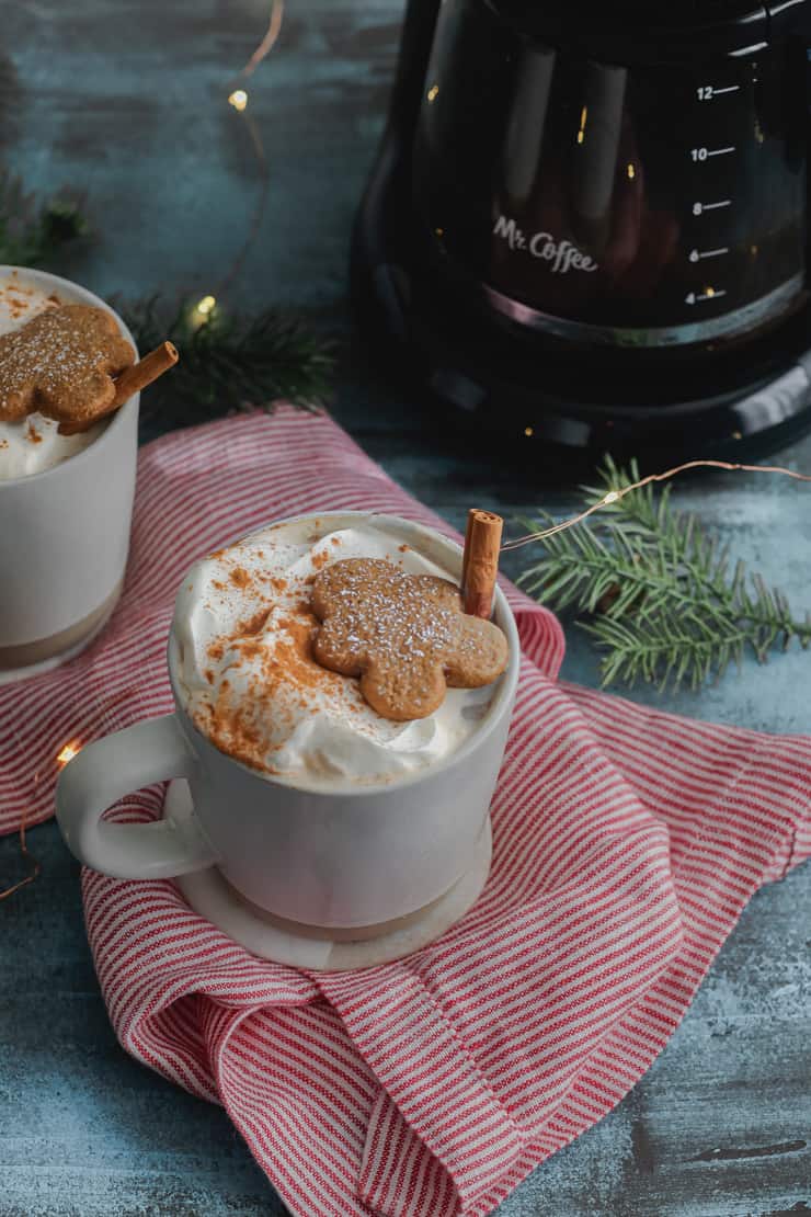 homemade gingerbread latte