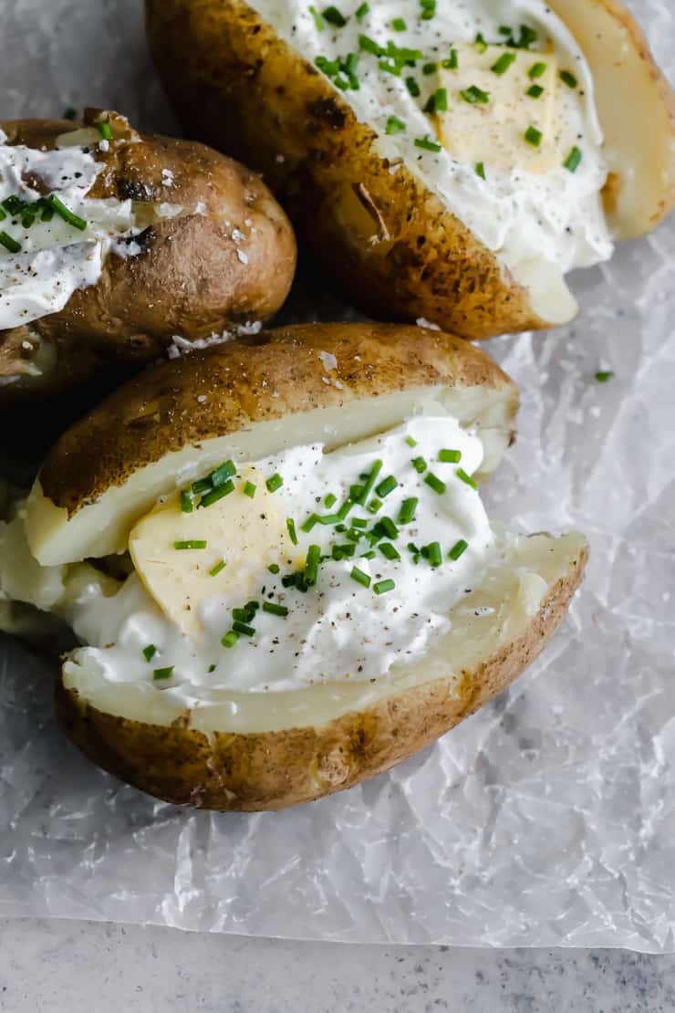 Pressure Cooker Baked Potatoes [Instant Pot]