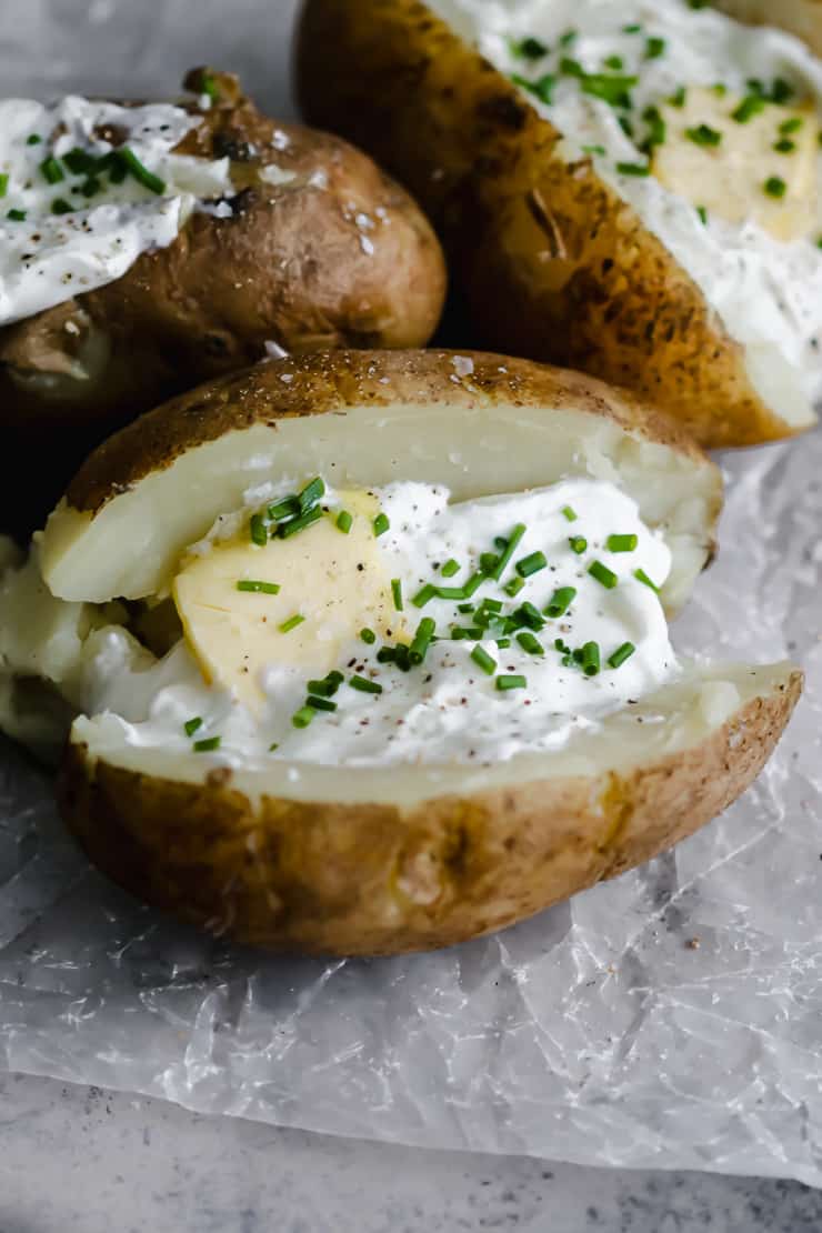 Pressure Cooker Baked Potatoes [Instant Pot]