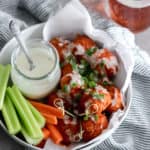 whole30 buffalo chicken meatballs in the air fryer
