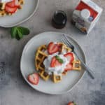 grain-free strawberry shortcake waffles