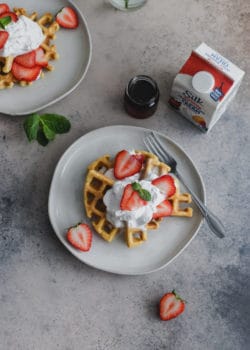 grain-free strawberry shortcake waffles
