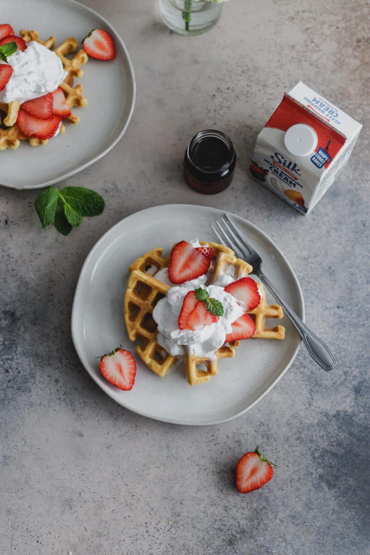 grain-free strawberry shortcake waffles 