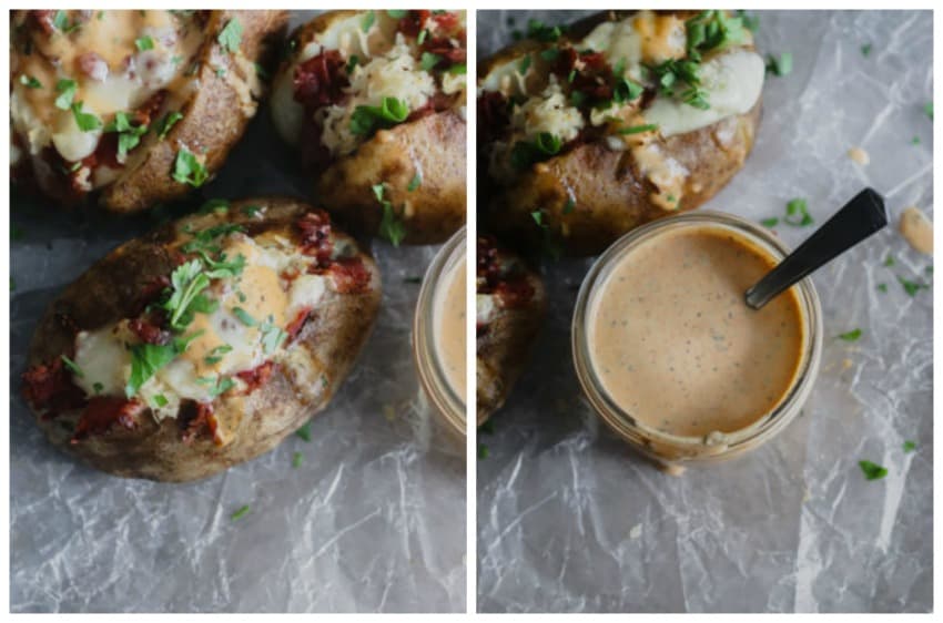 Reuben Stuffed Baked Potatoes