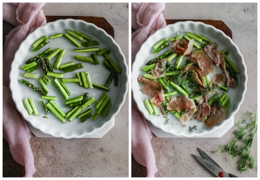 Asparagus and Prosciutto Baked Frittata Casserole