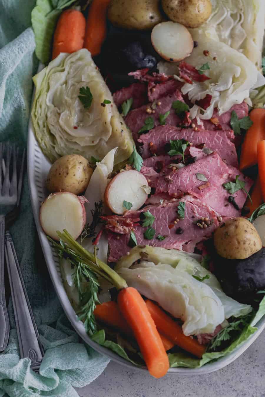 Instant Pot Corned Beef and Cabbage 