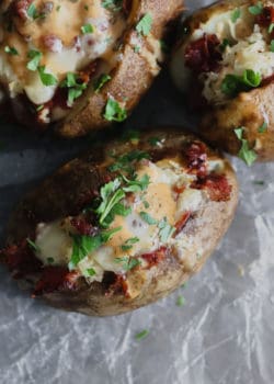 Reuben Stuffed Baked Potatoes
