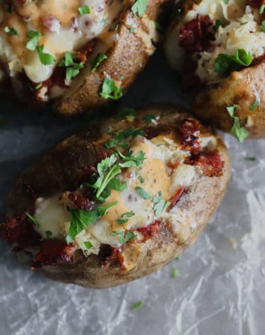 Reuben Stuffed Baked Potatoes