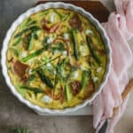 Asparagus and Prosciutto Baked Frittata Casserole