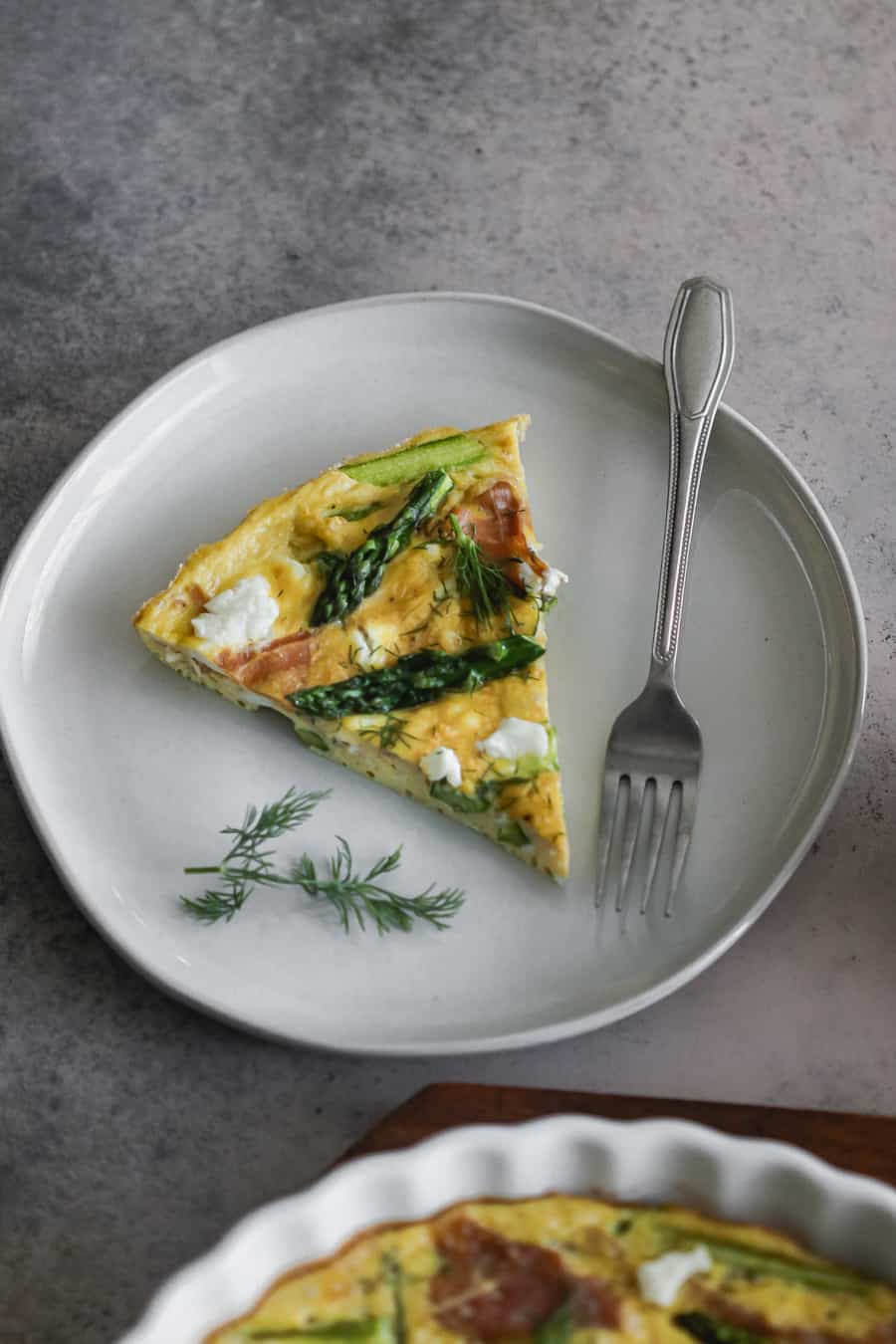 Asparagus and Prosciutto Baked Frittata Casserole