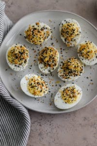 Whole30 Everything (but the) bagel deviled eggs