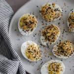 everything bagel deviled eggs