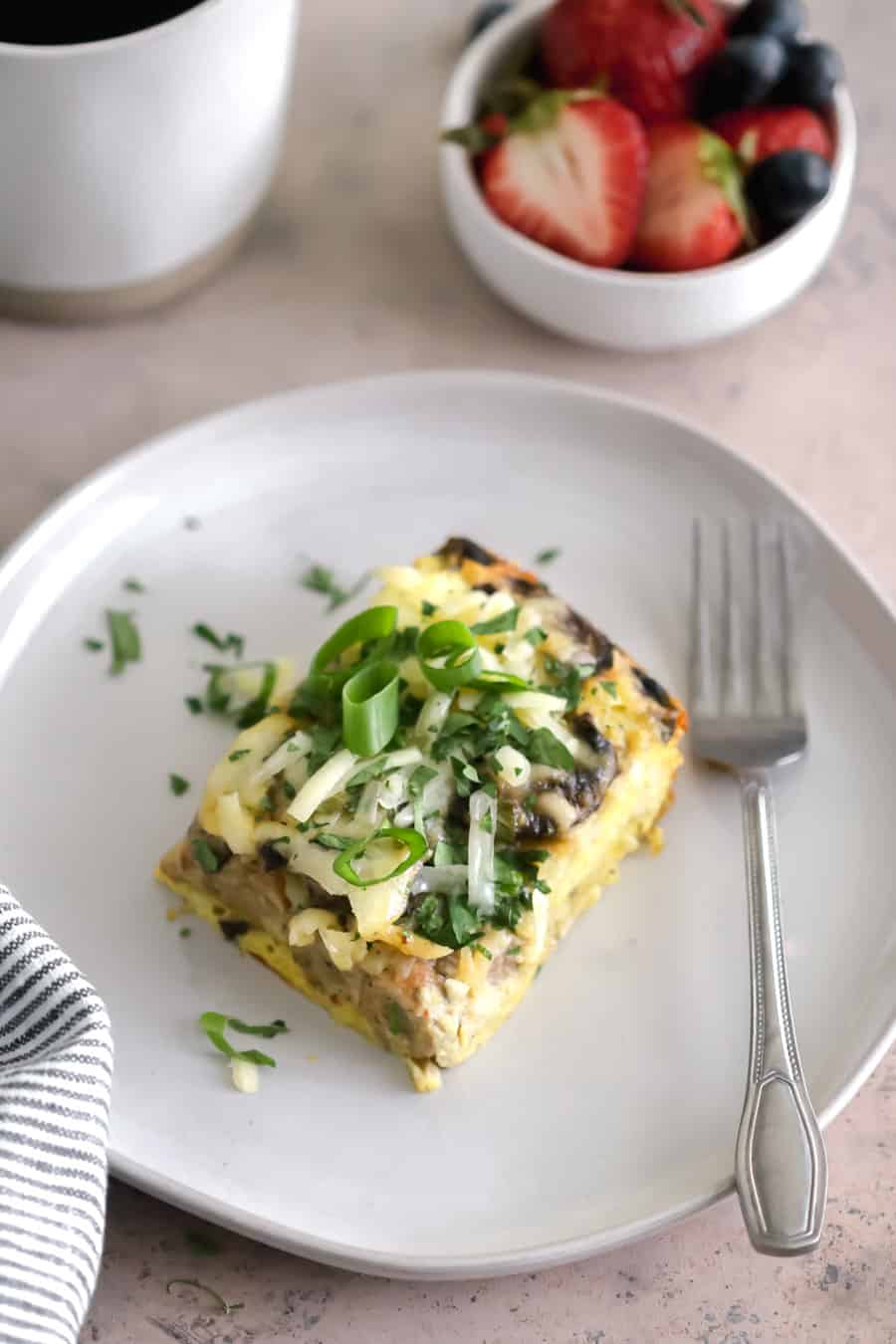 Cheesy Sausage and Mushroom Breakfast Casserole