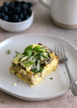 Cheesy Sausage and Mushroom Breakfast Casserole