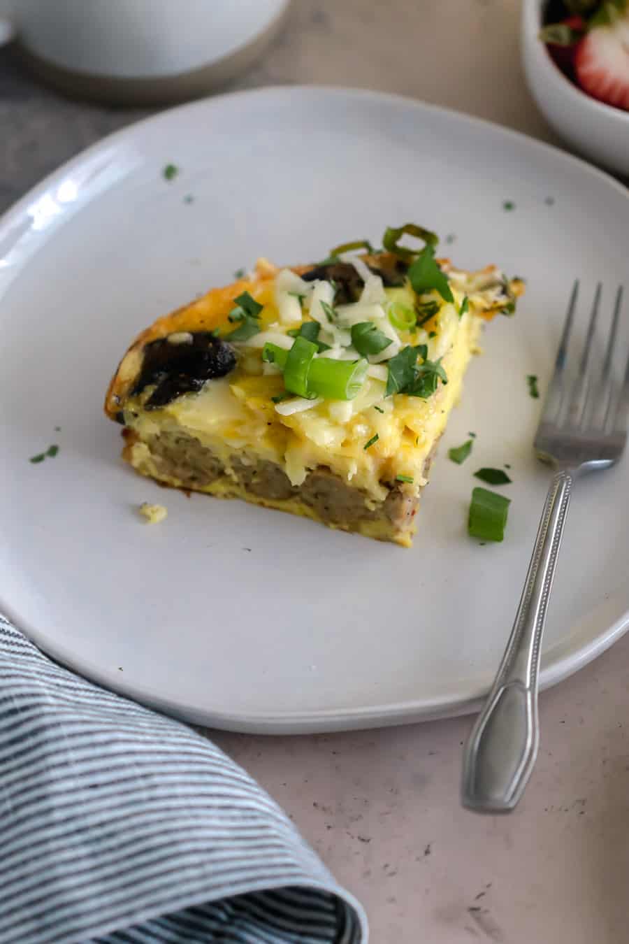 Cheesy Sausage and Mushroom Breakfast Casserole