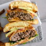 perfectly grilled beef burgers