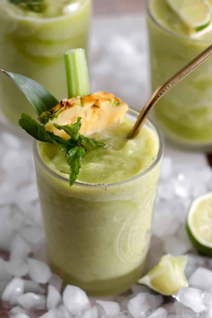 Pineapple-Celery Frozen Mojito