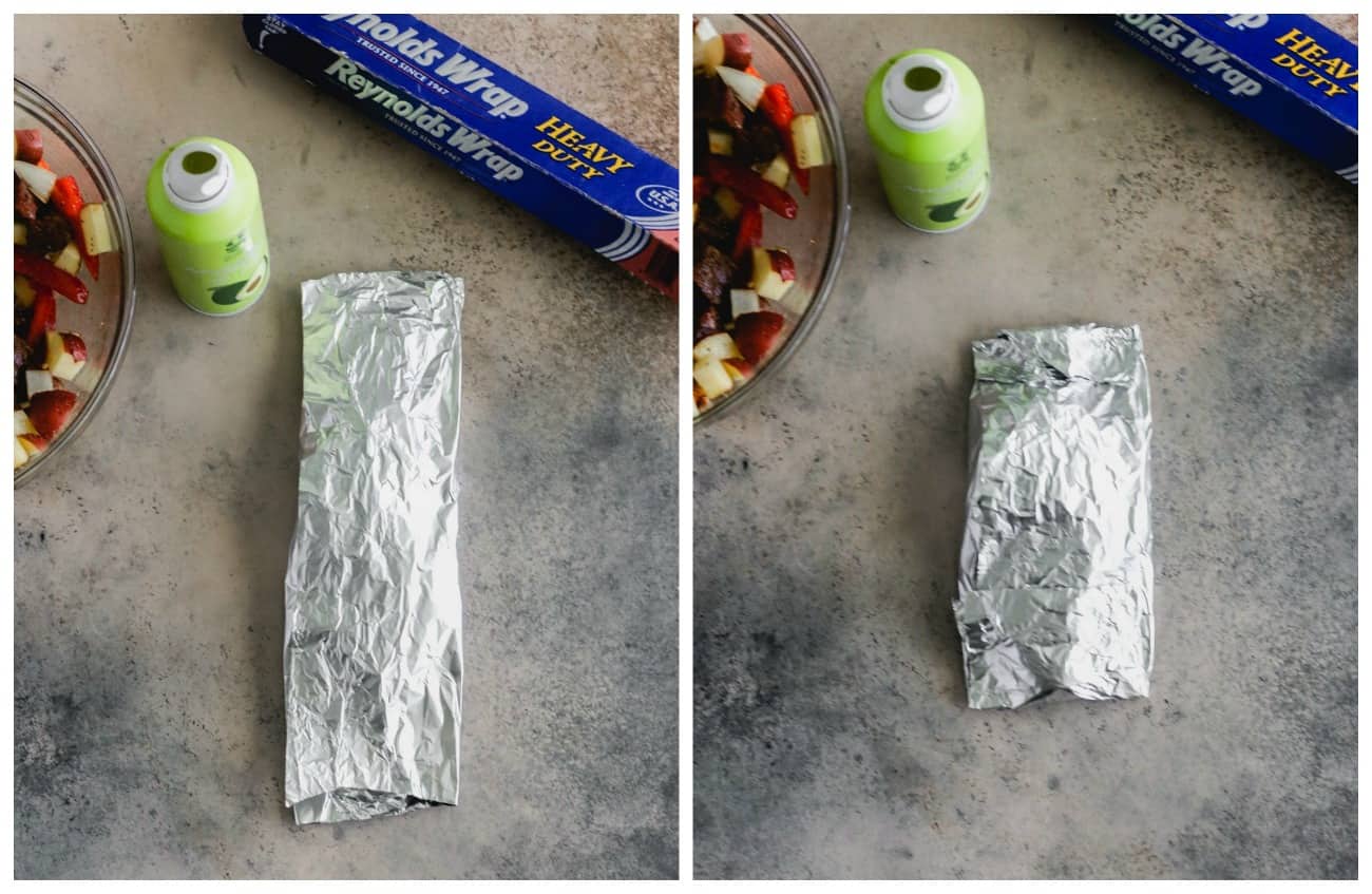 how to fold Foil packets on the grill