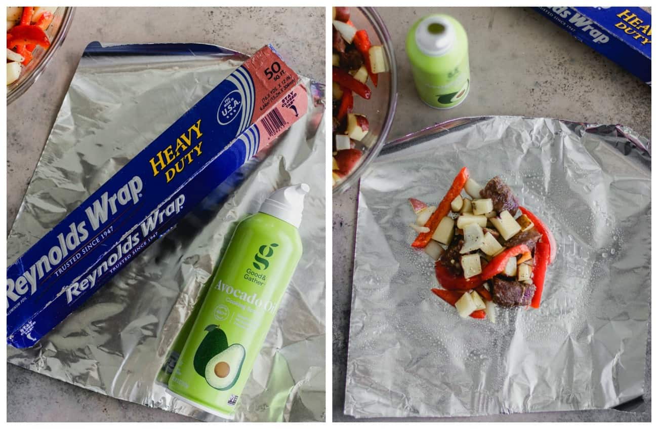 how to fold Foil packets on the grill