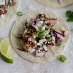 Fish Tacos with Cilantro-Radish Salsa