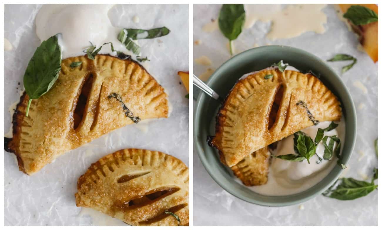 Basil + Bourbon Peach Hand Pies