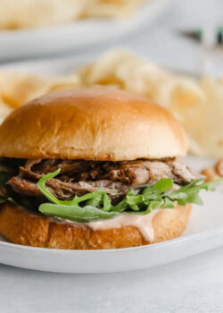 Pulled Lamb Sandwich with Chipotle Mayo