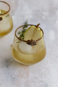 Pear Gin Fizz Cocktail