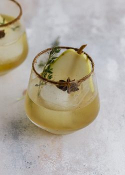 Pear Gin Fizz Cocktail