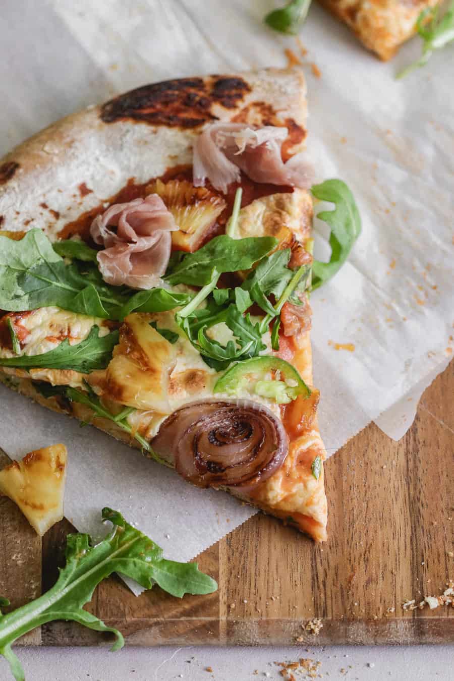 Grilled Pineapple Pizza with Prosciutto and Jalapenos