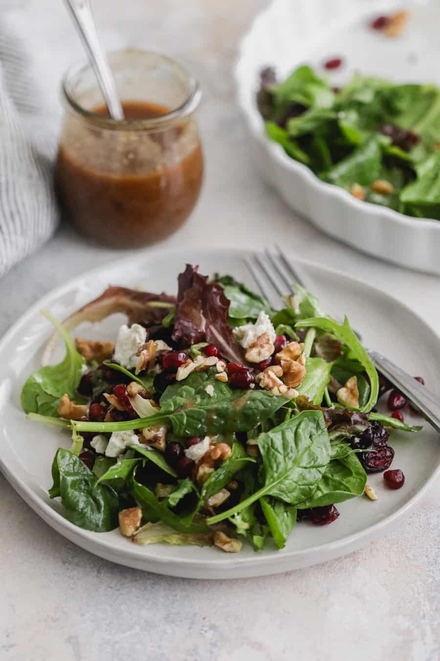 Winter Salad with Fig Jam Balsamic Vinaigrette