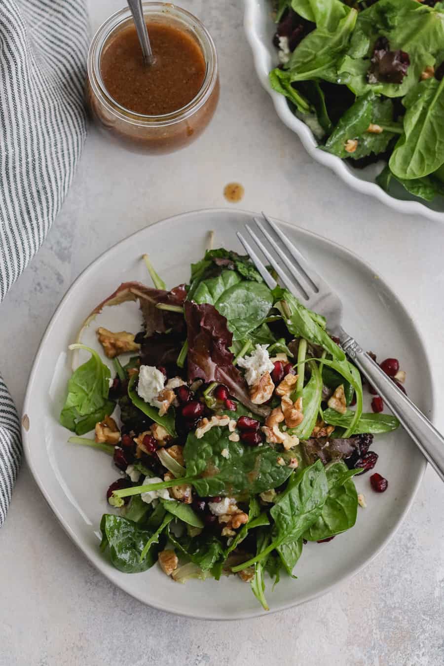 Winter Salad with Fig Jam Balsamic Vinaigrette