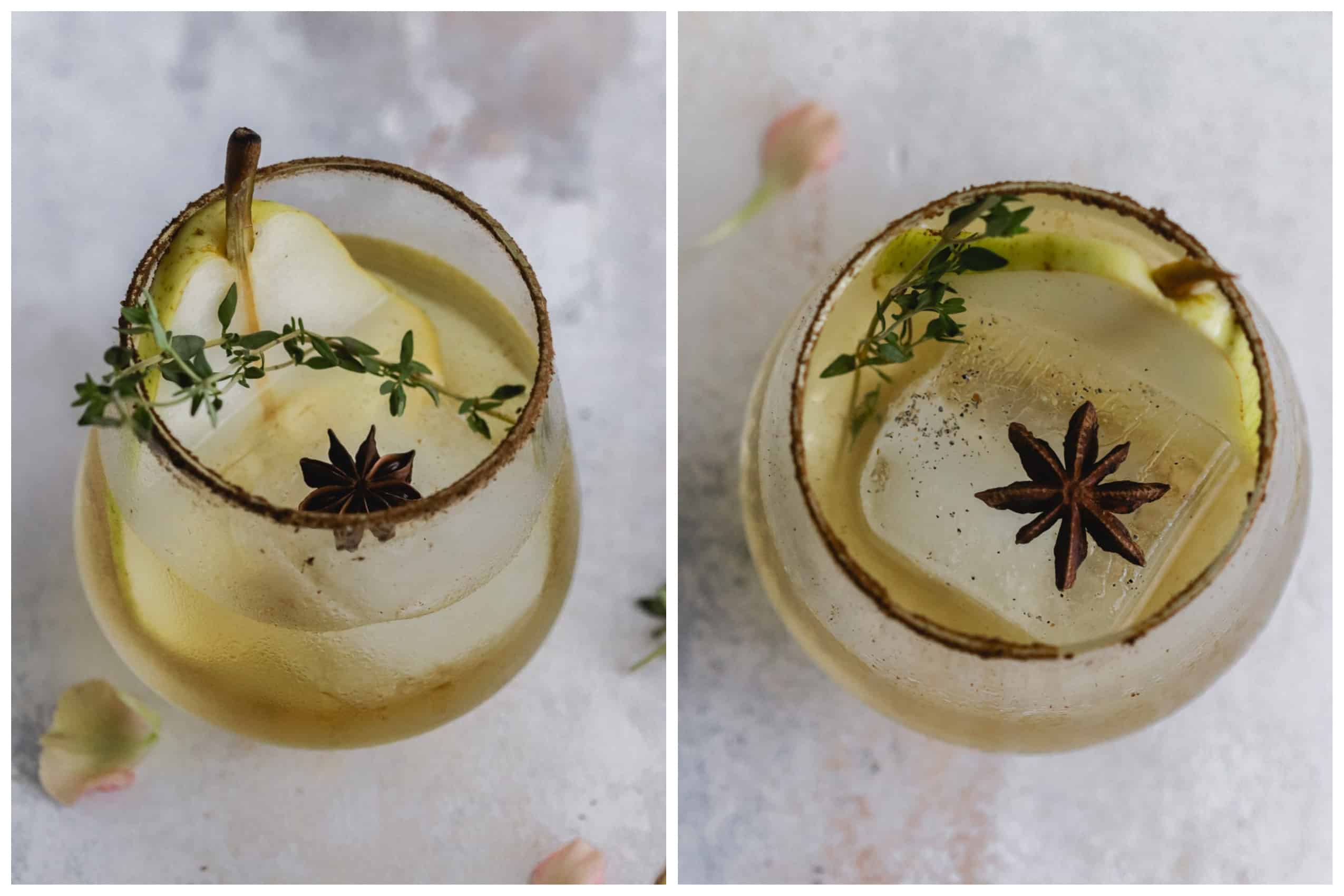 Pear Gin Fizz Cocktail