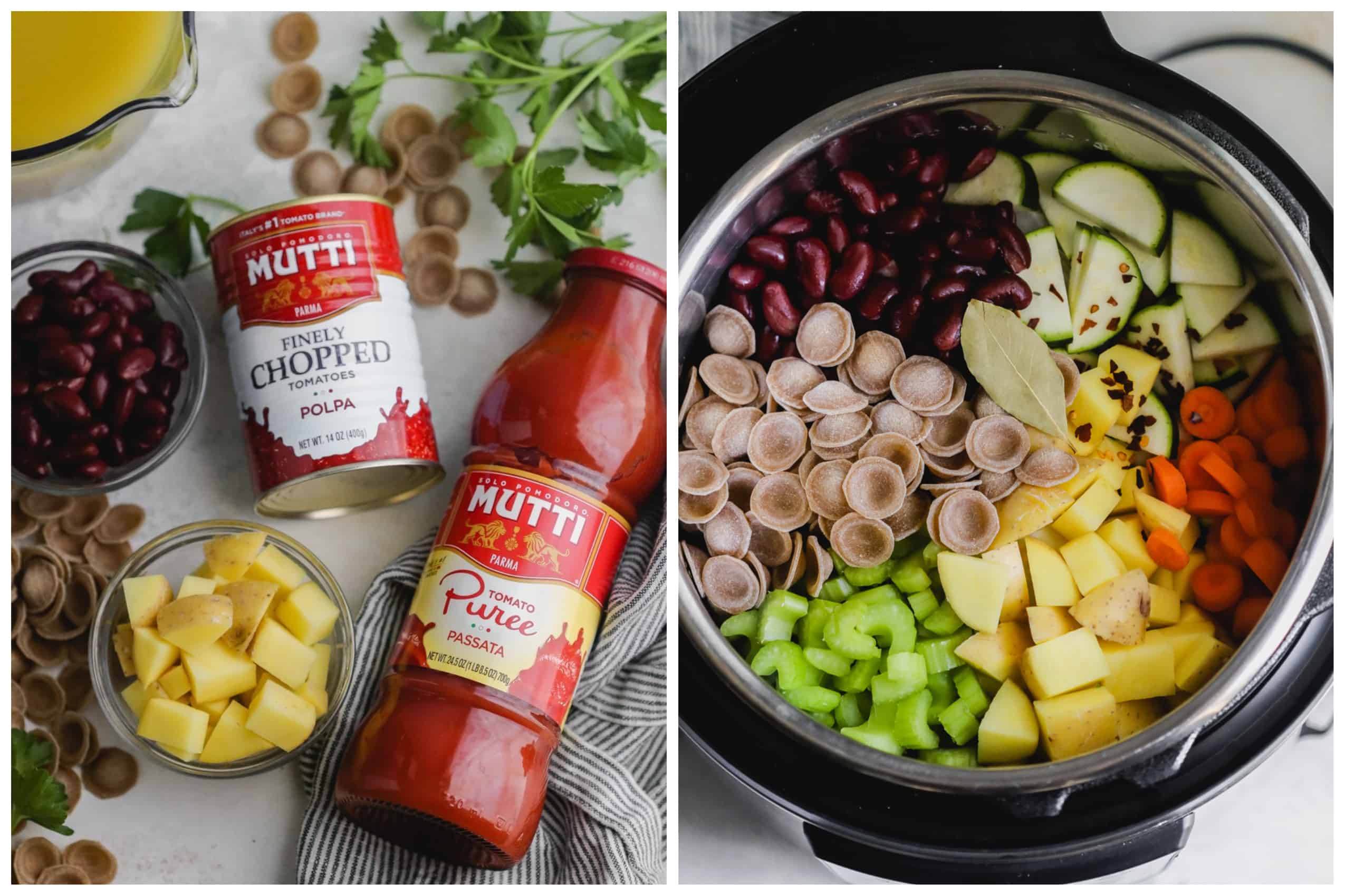 Instant Pot Minestrone Soup ingredients
