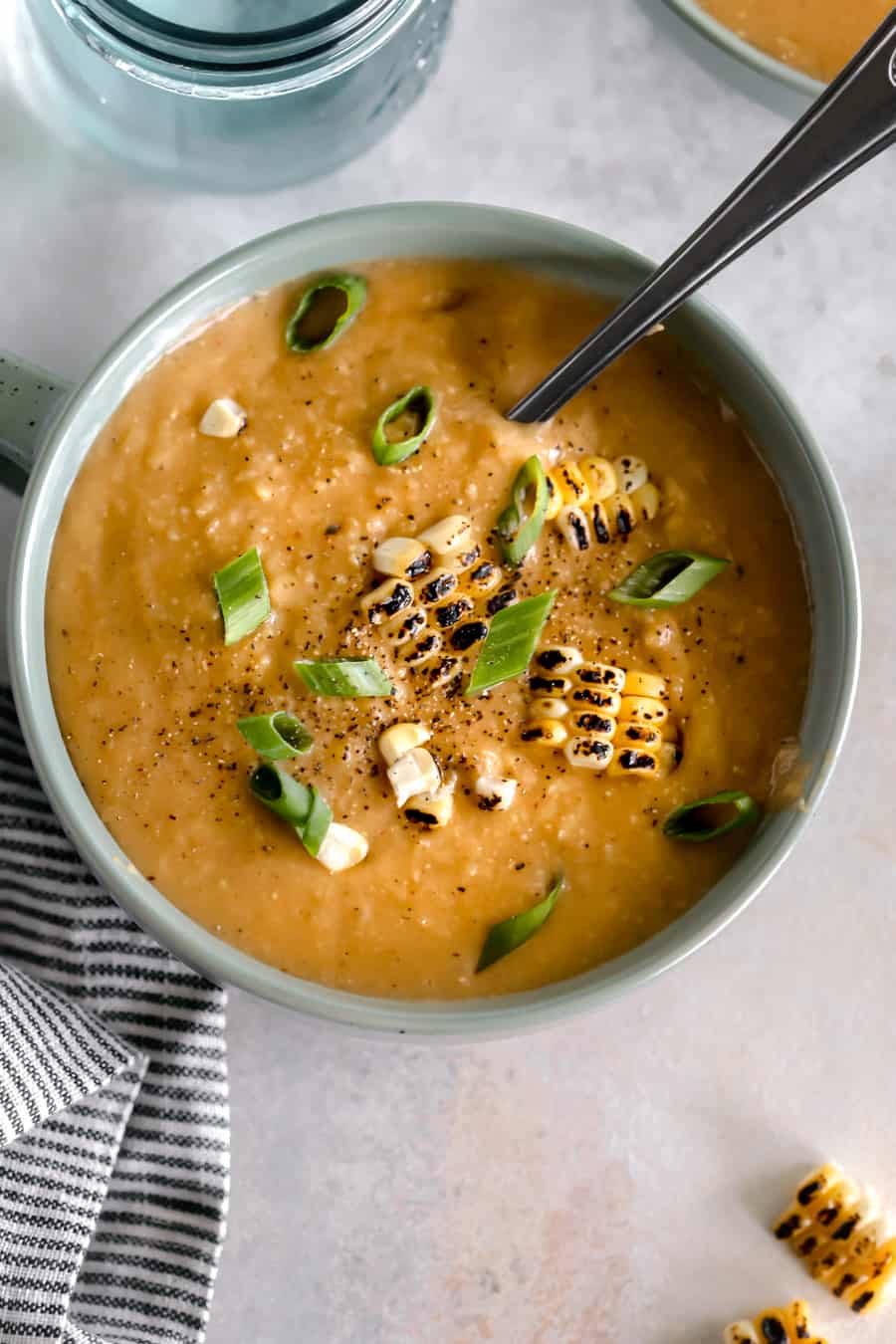 Instant Pot Chipotle Corn and Cauliflower Chowder