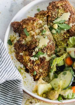 Air Fryer Pistachio Crusted Chicken